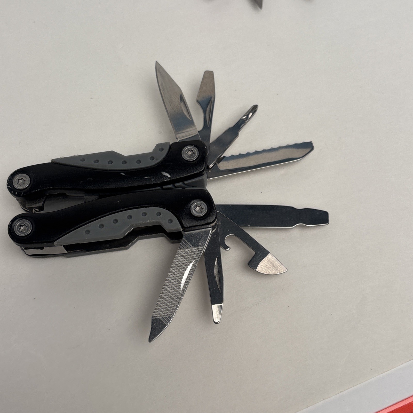 Bundle of 3 mini multitools Danco Brookstone Black White Blue Hunt Camp Hike