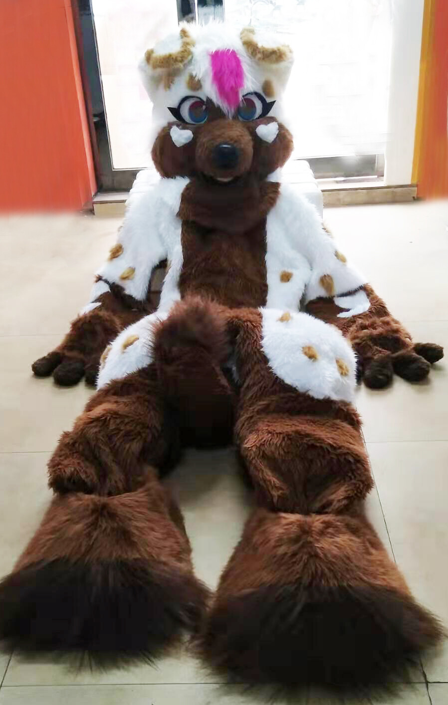 2022 Husky Dog Fox Mascot Costume Long Fur Furry Costume Wolf Cosplay 74#