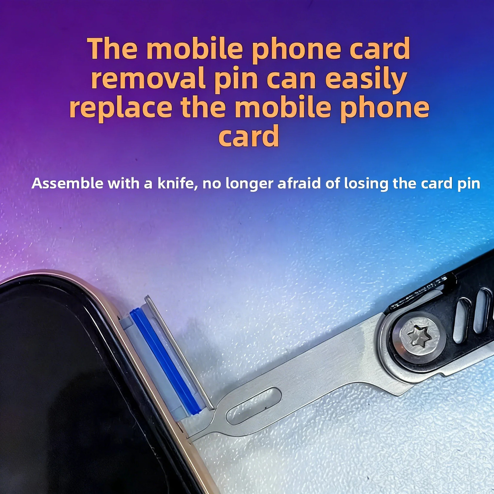 Mini EDC Gadget Keychain SIM Ejector Tool Multi-Function Portable Accessory
