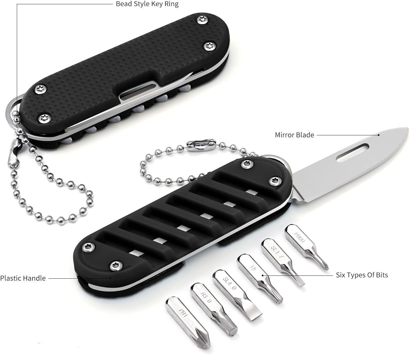 The Compact EDC Pocket Knife Multitool | 7-In-1 Keychain Companion for Quick Fix