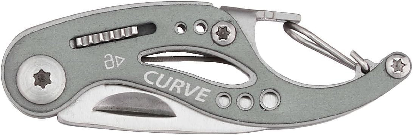 Gear Curve EDC Multitool 6-In-1 Pocket Knife Keychain with Pocket Screwdriver, G