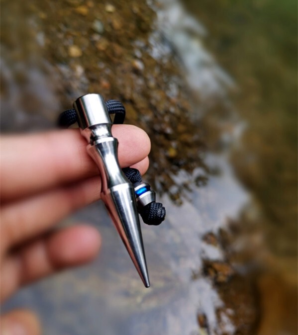 New EDC Titanium Alloy Keychain Pendant Knife Bead Outdoor Multi Tool Portable