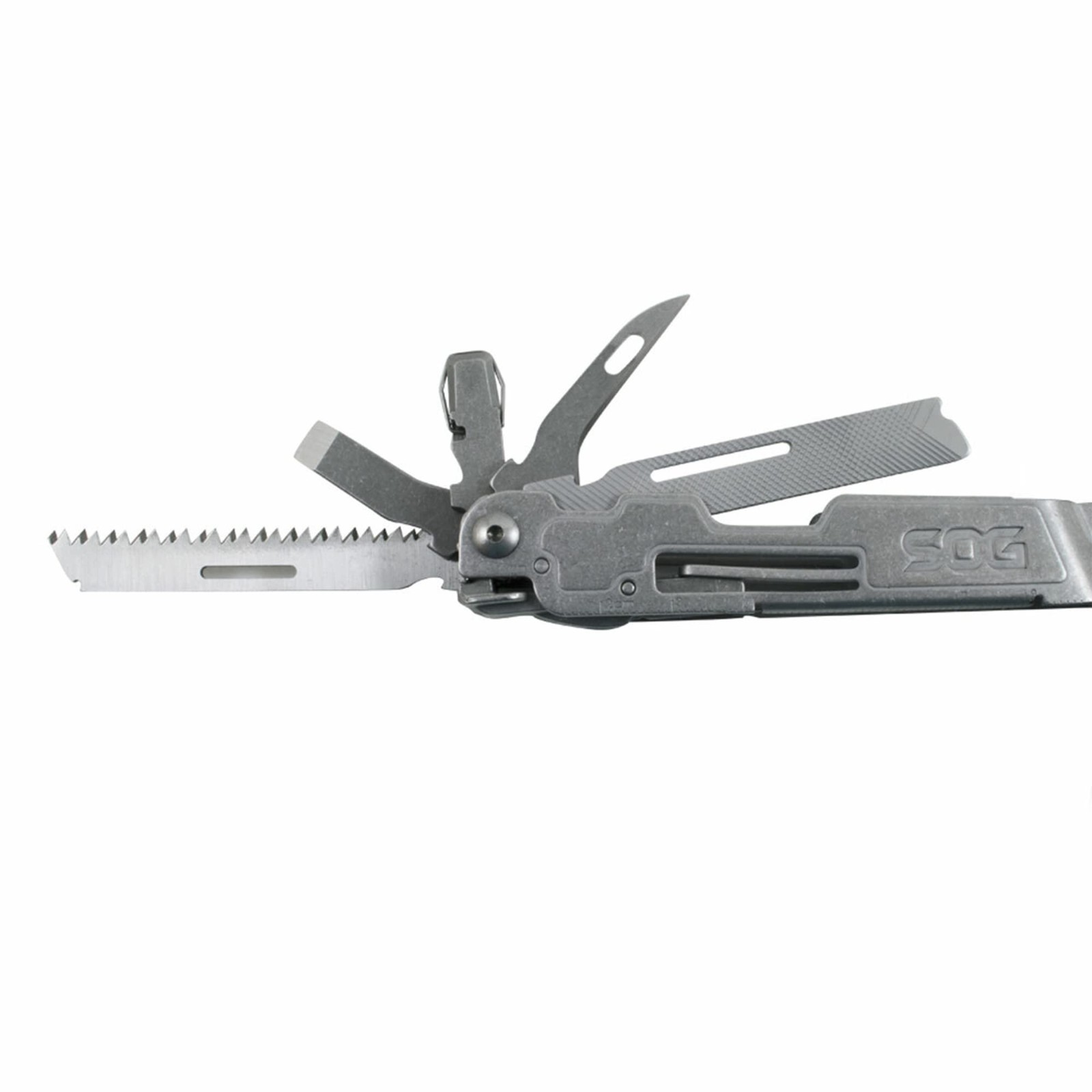 Heavy Duty Stainless Steel Multi-Tool with Nylon Sheath, 2 Knife Blades, Can/Bot