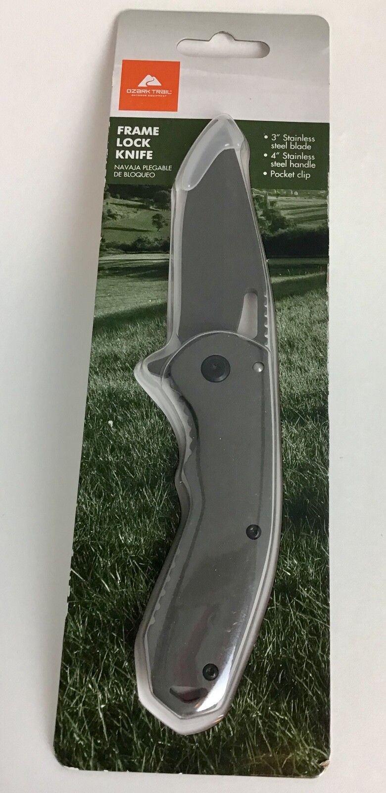 FRAME LOCK KNIFE STEEL BLADE BY OZARK TRAIL SEAL BRAND NEW