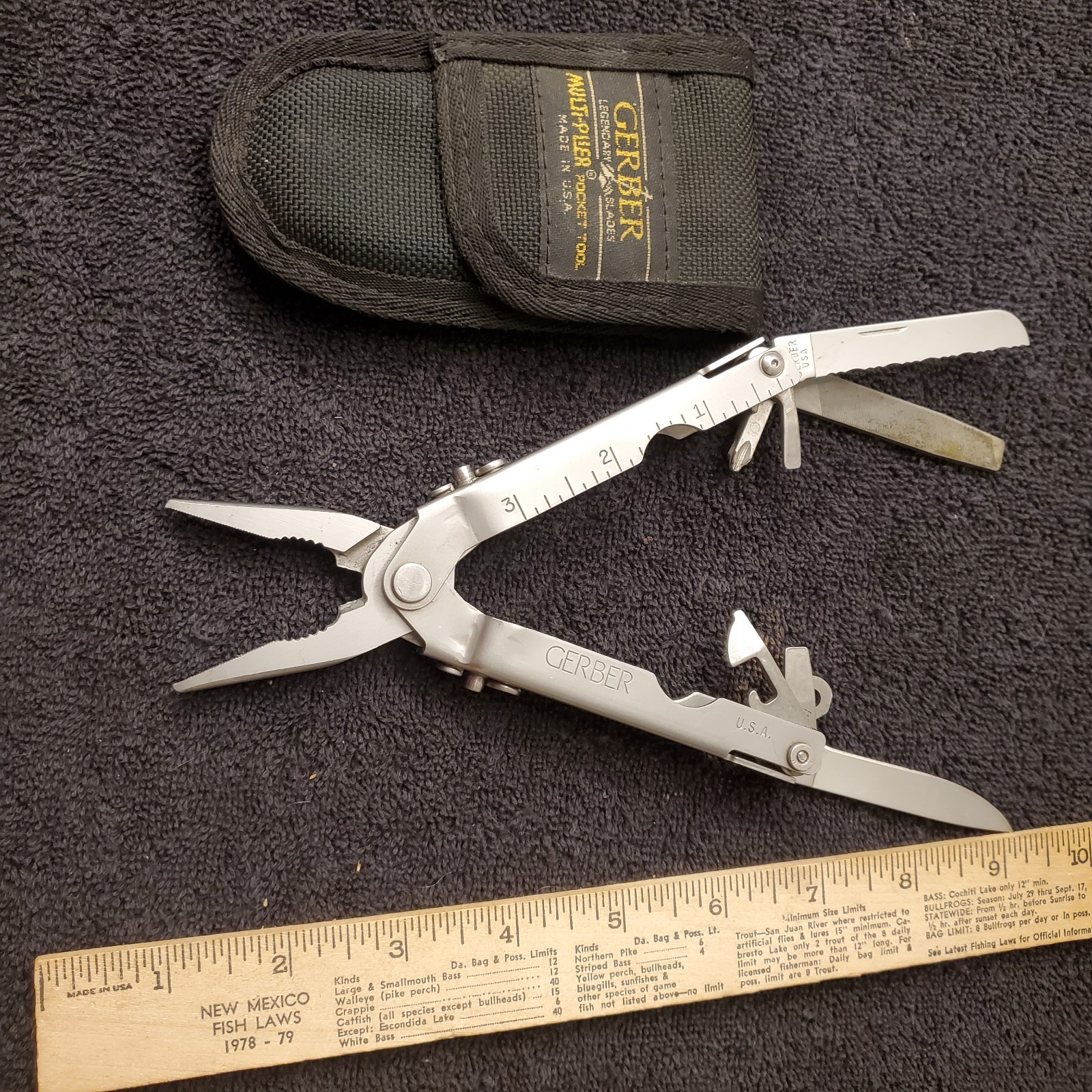 Vintage Gerber Stainless Steel Bluntnose MP400 Multi-Tool Pliers! With Sheath!