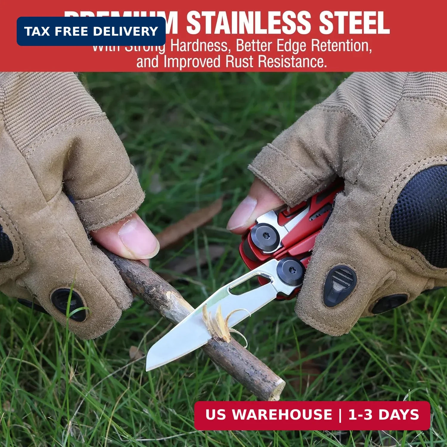 WORKPRO Gifts for Men Father Husband, 24-in-1 Mutitool, Stainless Steel Multitoo