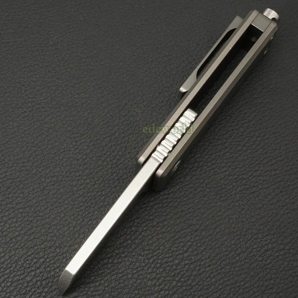 Titanium S35VN Blade Folding Pocket Knife Bottle Opener Outdoor Camping EDC Tool