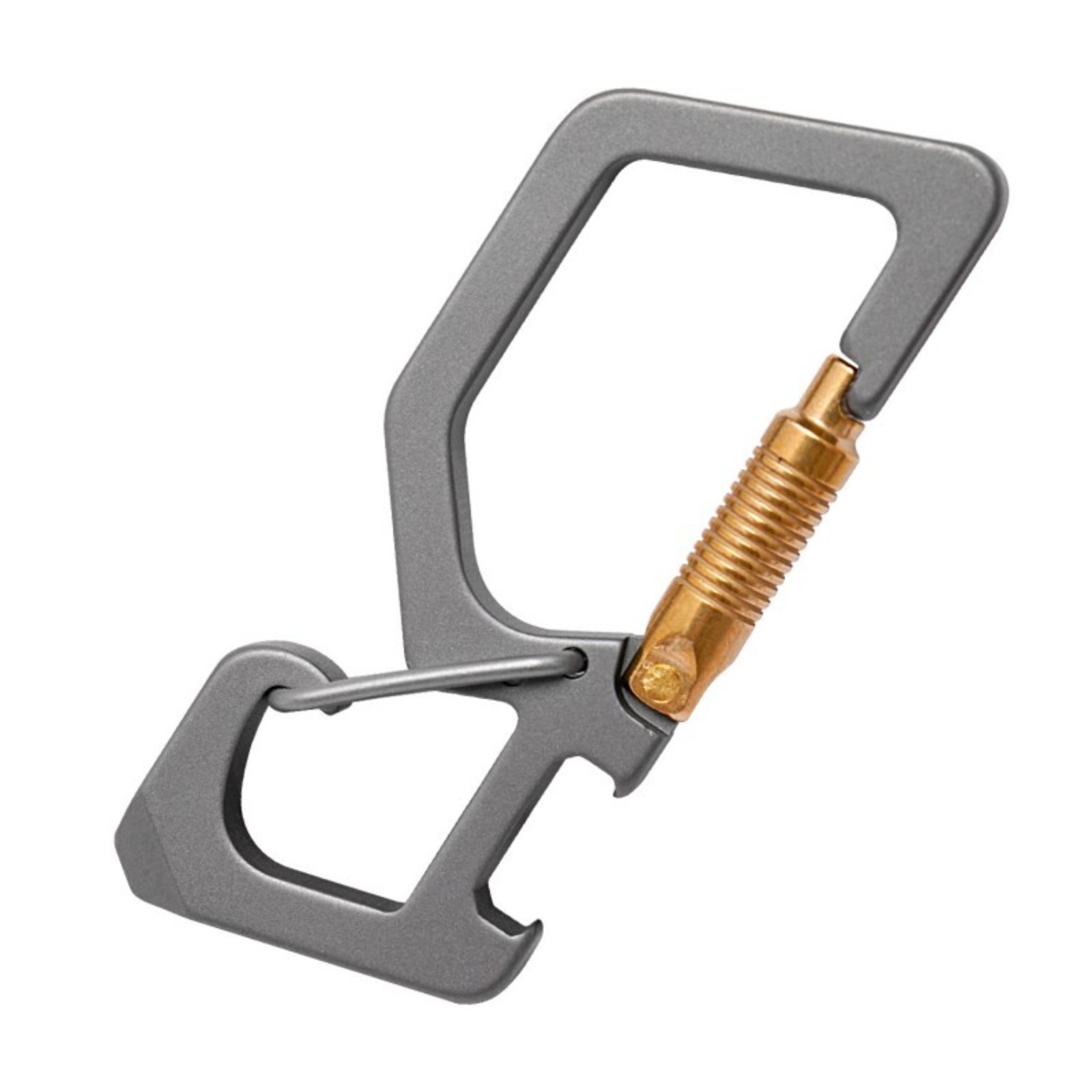 EDC Titanium Keychain Carabiner Clip with Bottle Opener Outdoor Multi Tool