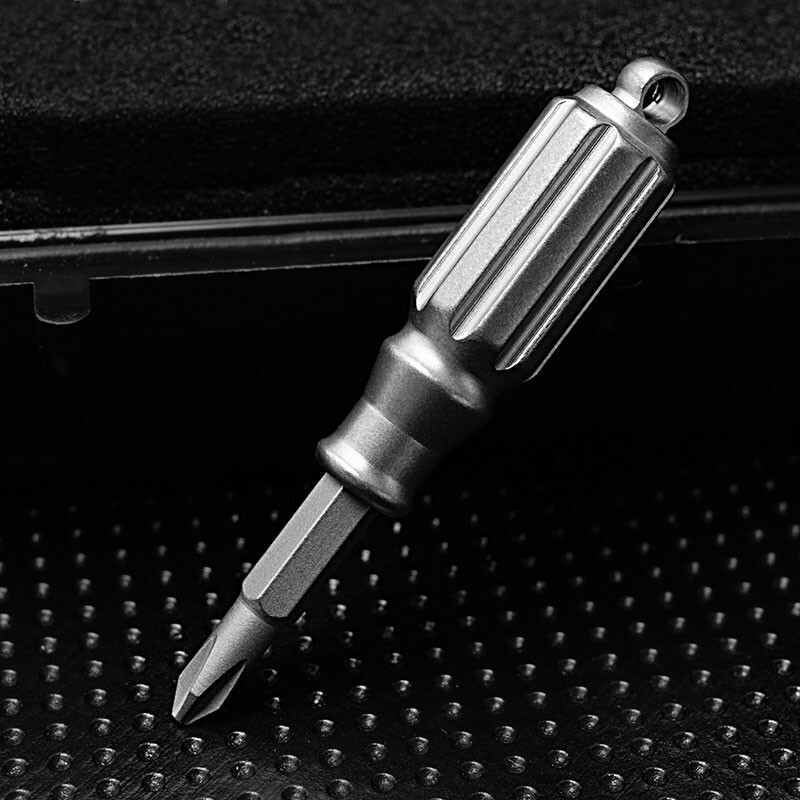 Mini Pocket Titanium S2 steel Screwdriver Portable Outdoor Keychain EDC Gadget