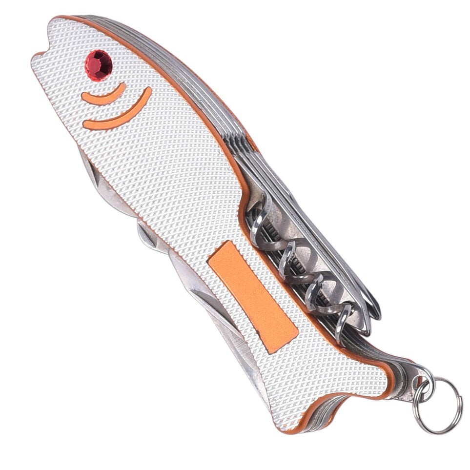 Mad Man Fisherman’s Friend Multi-Tool Bottle Cork Opener Screwdriver Keychain