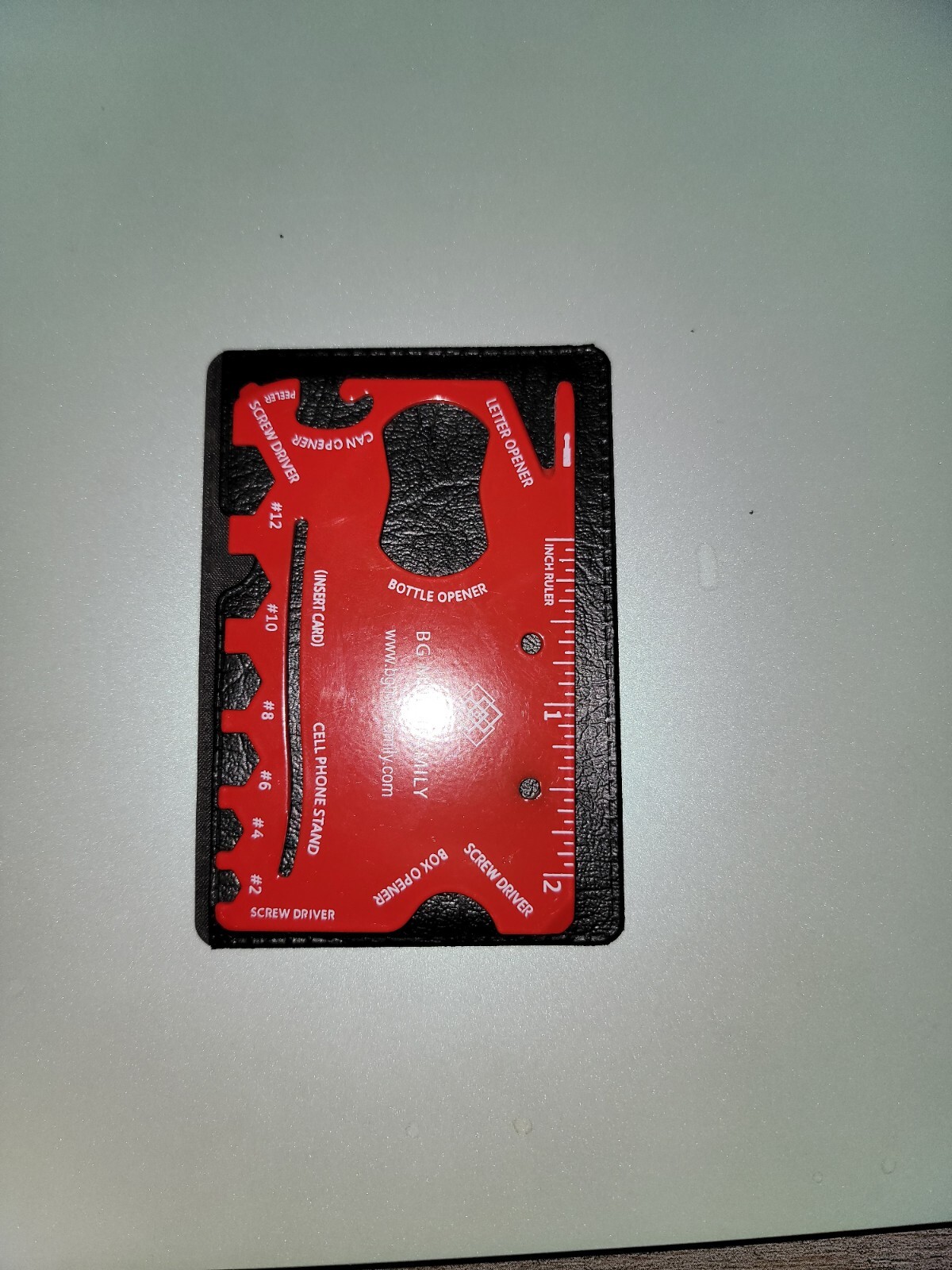 18-in-1 Card Tool Gift Set EDC RED Multitool Card w/ Multifunction Tools