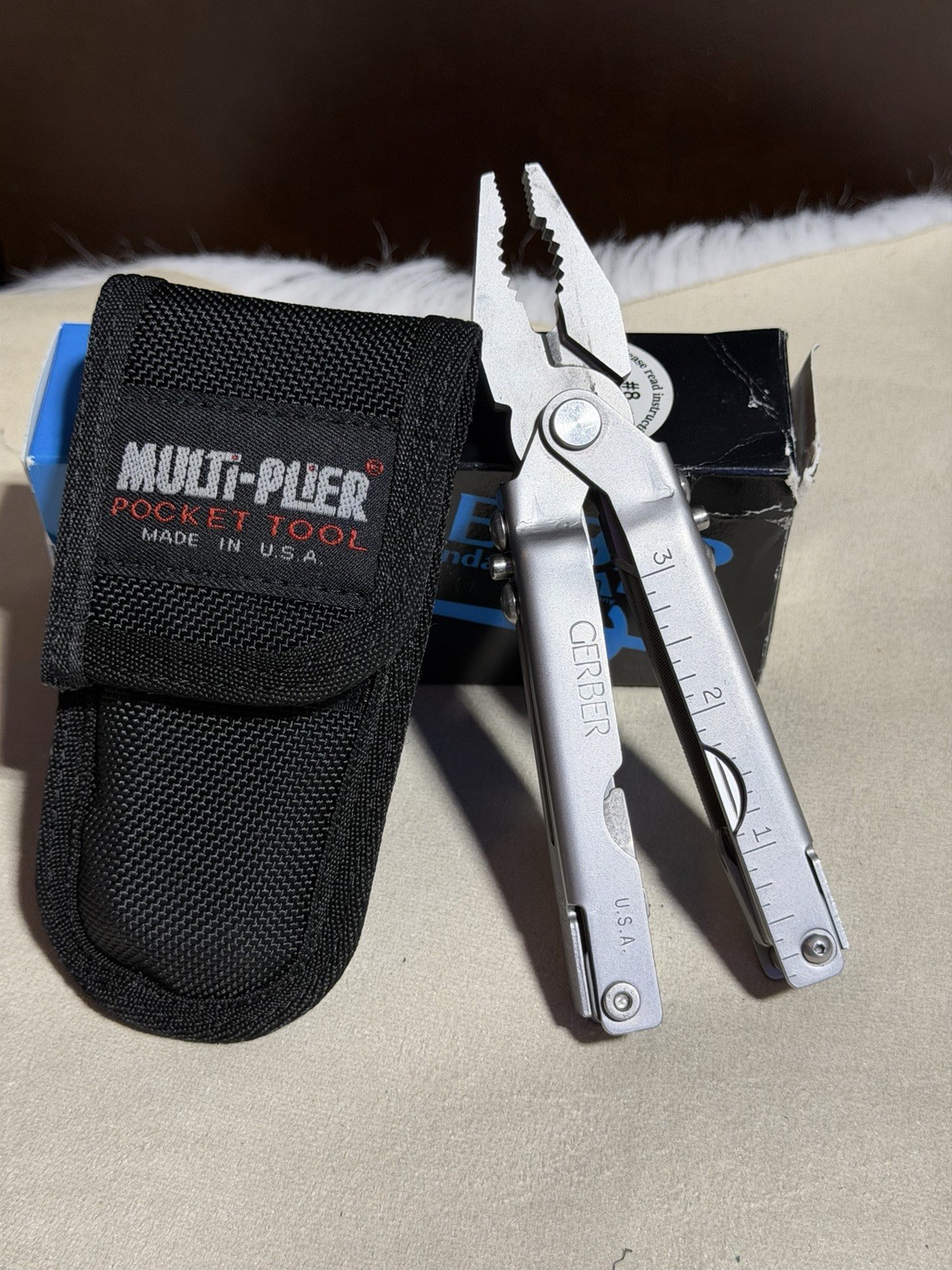 Vintage Gerber Multi-Plier 55800 Stainless Multi-Tool W/ Sheath Box USA