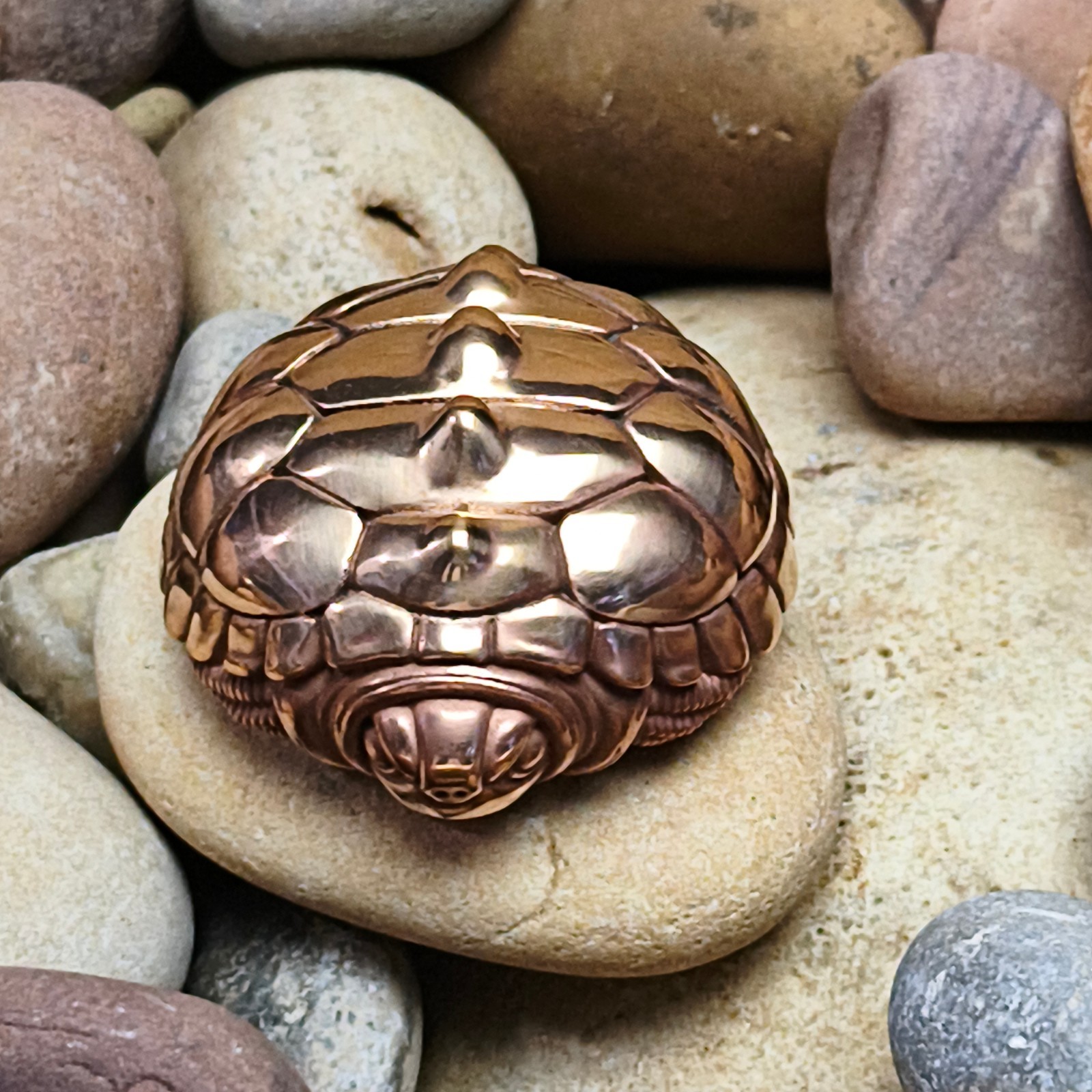 Purple copper map turtle Tortoise Graptemys handcraft animal reptile statue