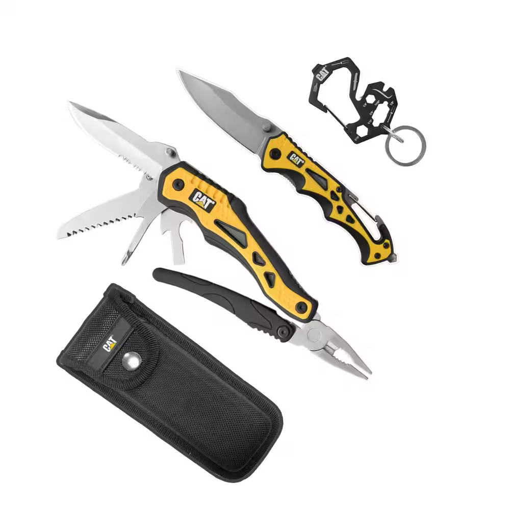 3 Piece 10-In-1 Multi-Tool, Knife, and Key Chain Gift Box Set