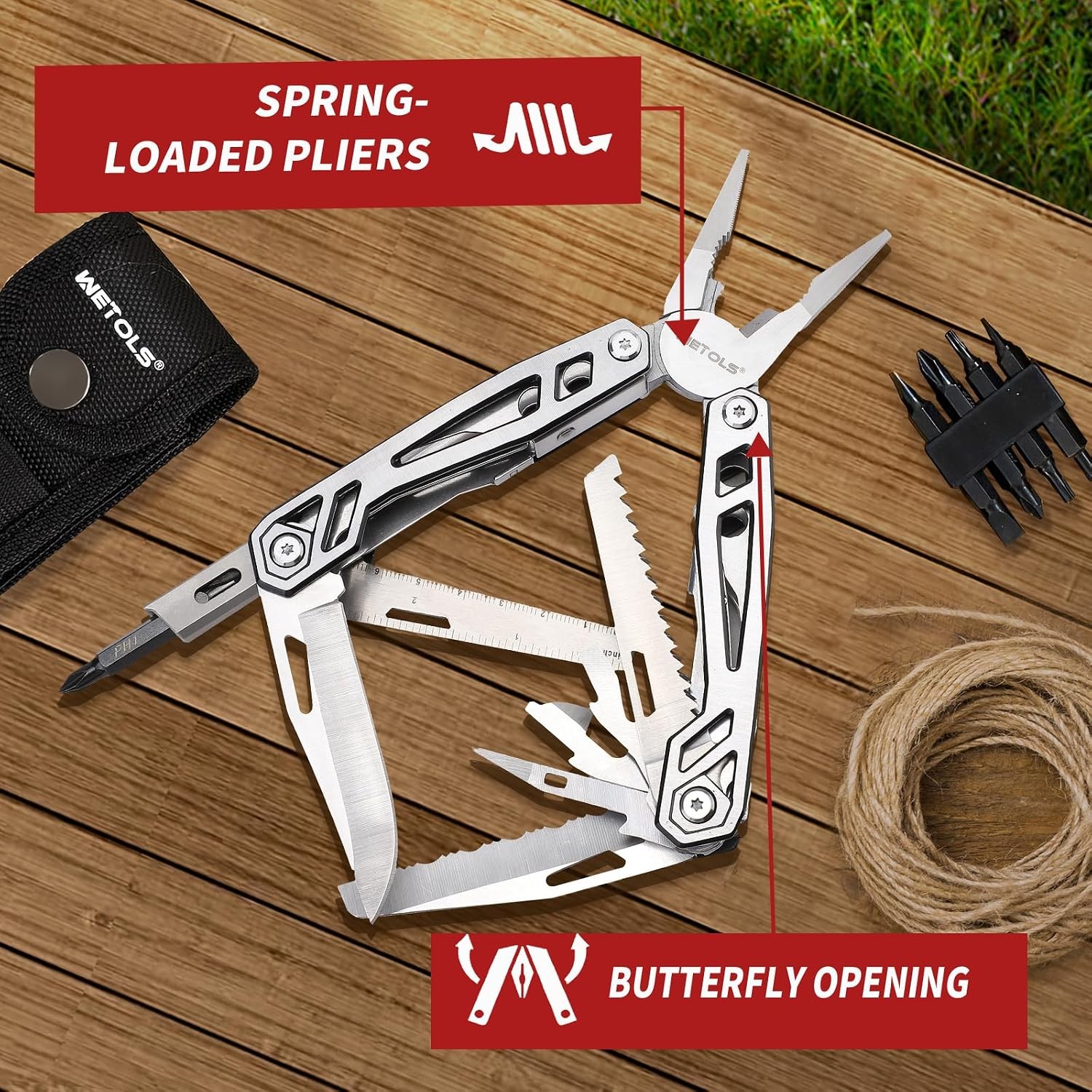 Multitool with Pocket Knife Birthday Gifts for Men Women Mom Dad 21-in-1