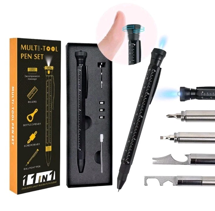 11 in 1 Multi-Tool Pen – Tools for Travel, Camping, Outdoor Activities,Office