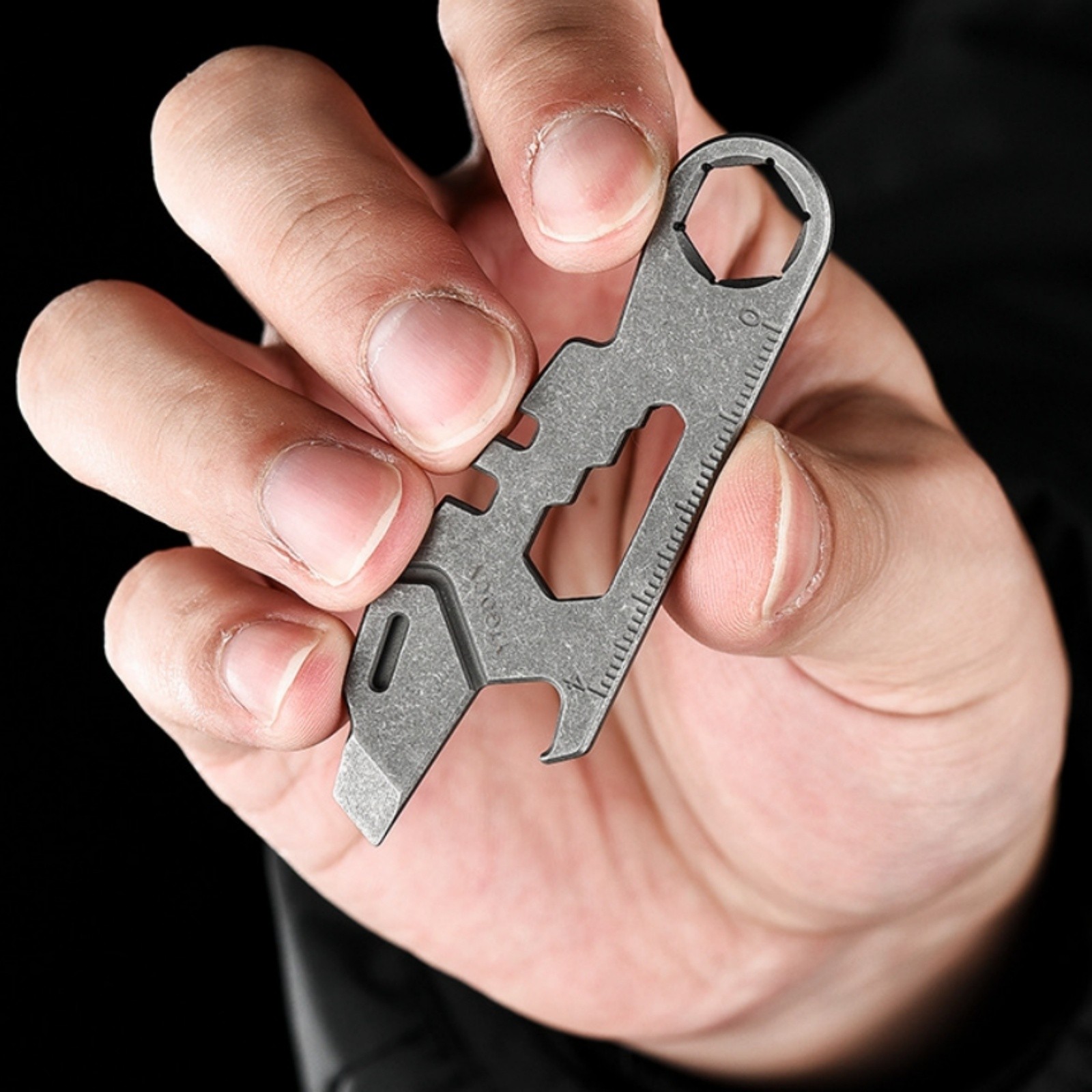 Titanium Alloy EDC Multi-Tool Pry Bar Bottle Opener Wrench Outdoor Gear Portable