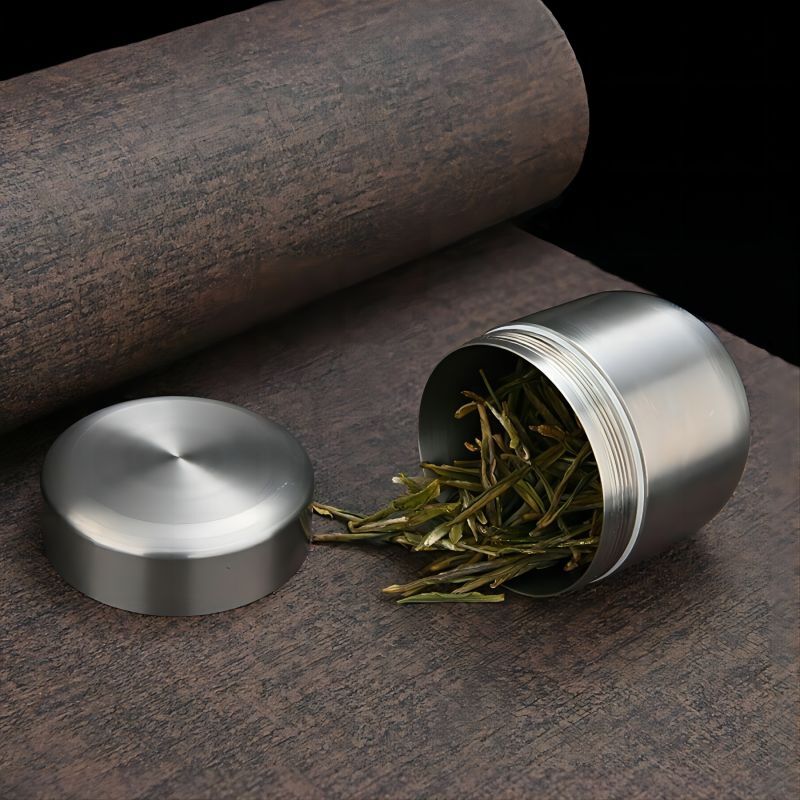 Pure Titanium Waterproof Pill Holder Organizer Container Jewelry Tea Storage Box