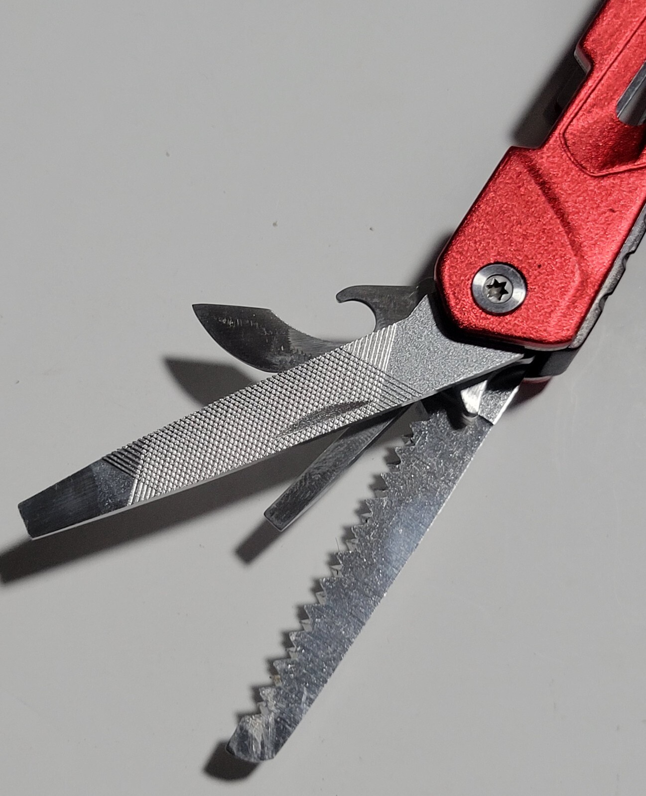 Uline Multi Tool Folding Pocket Tools Multifunctional Pliers Red