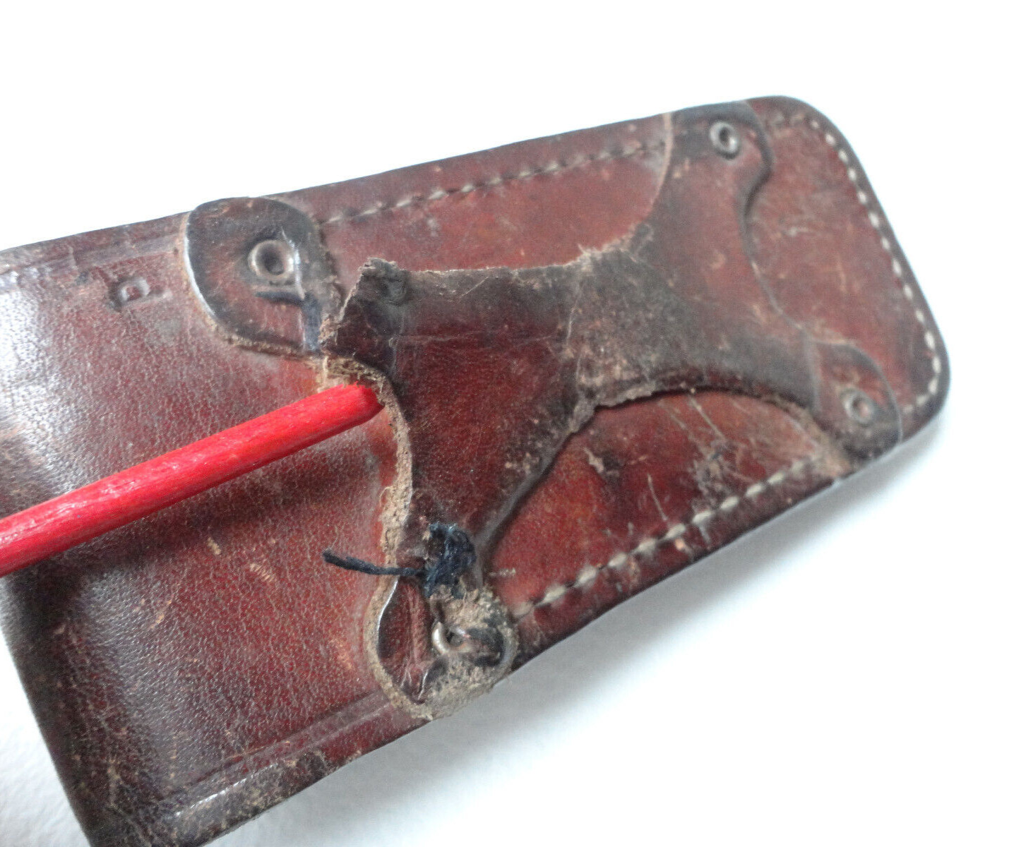 For Parts Or Repair & Damaged: Older Schrade TOOL Leather Multi-Tool Sheath ONLY