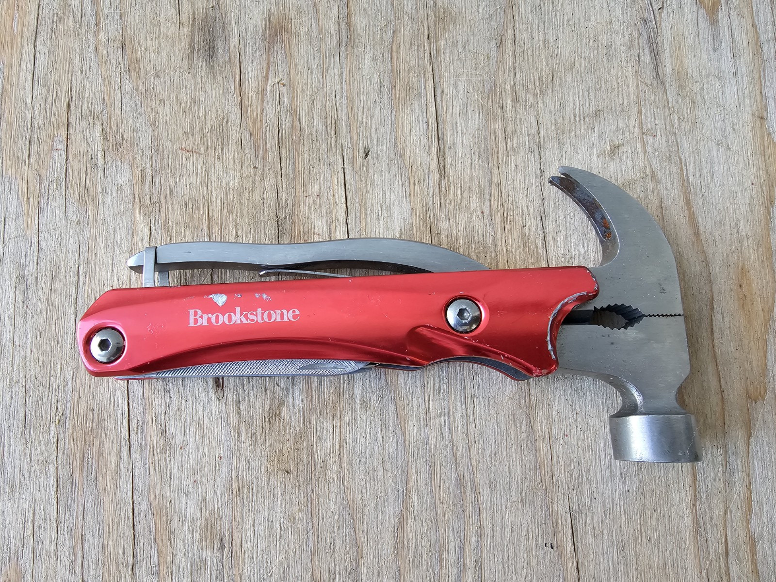 Brookstone 975359 Stainless Steel Red/Silver 10-in-1 Multi-Tool