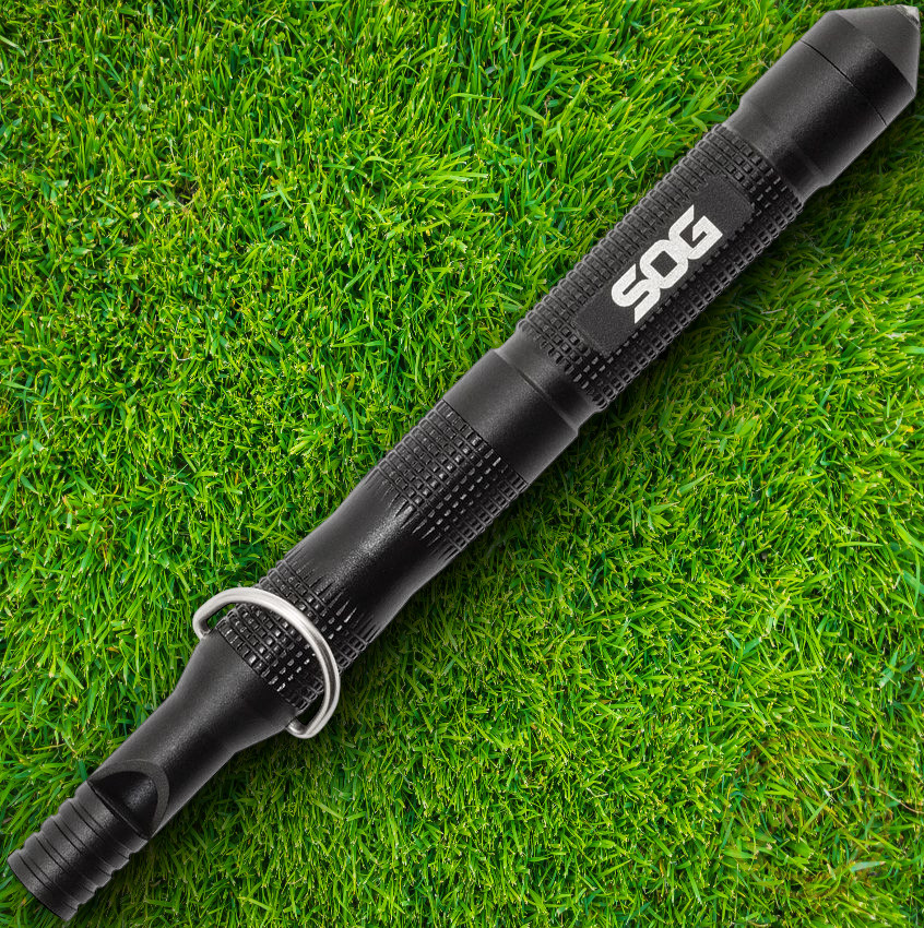 SOG Multi Tool Flint Glass Breaker Whistle Ferro Rod Steel Striker Wool Tinder