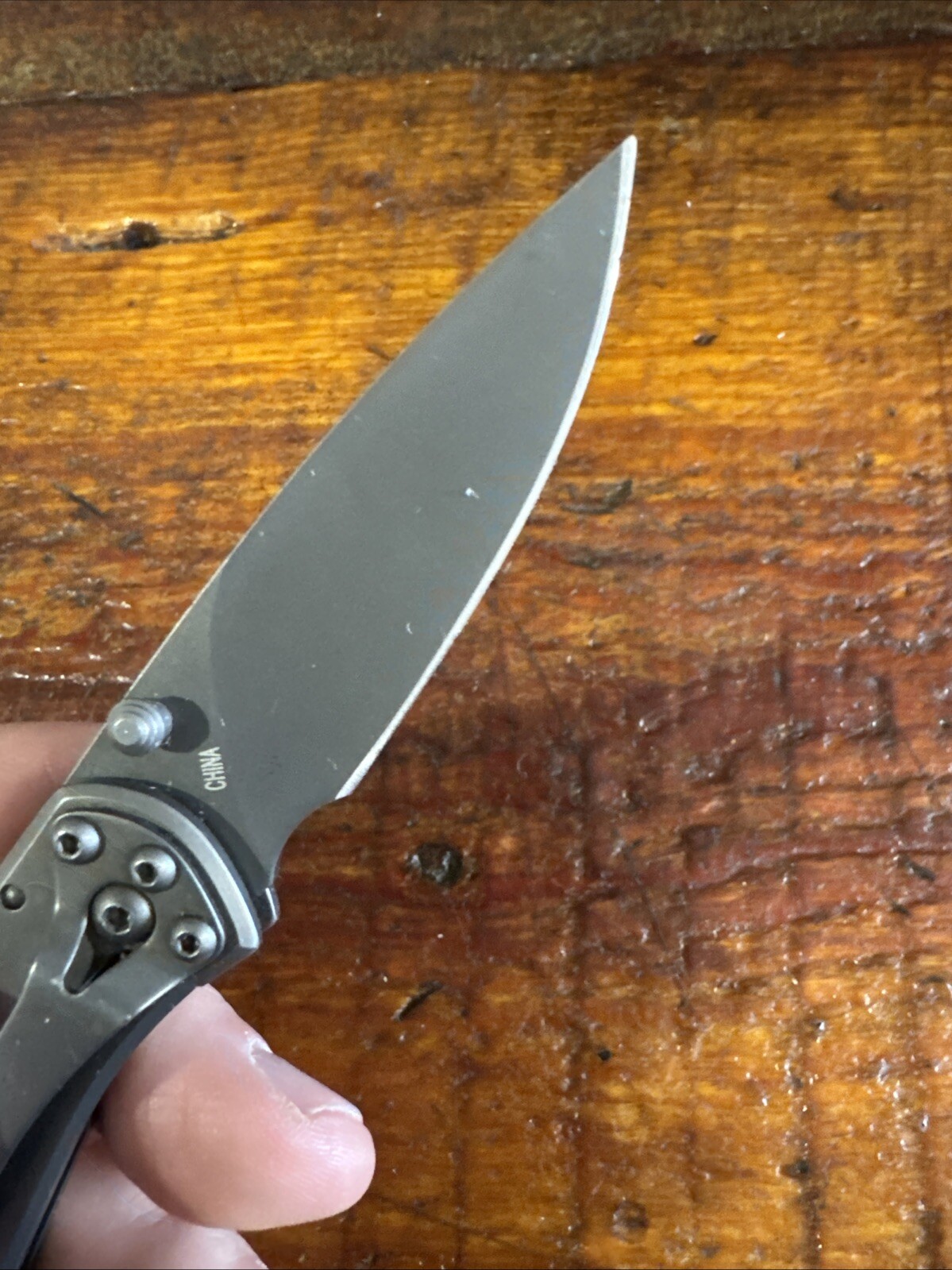 Buck Knives 327 Nobleman Framelock Titanium Folding Pocket Knife. Engraved Saul