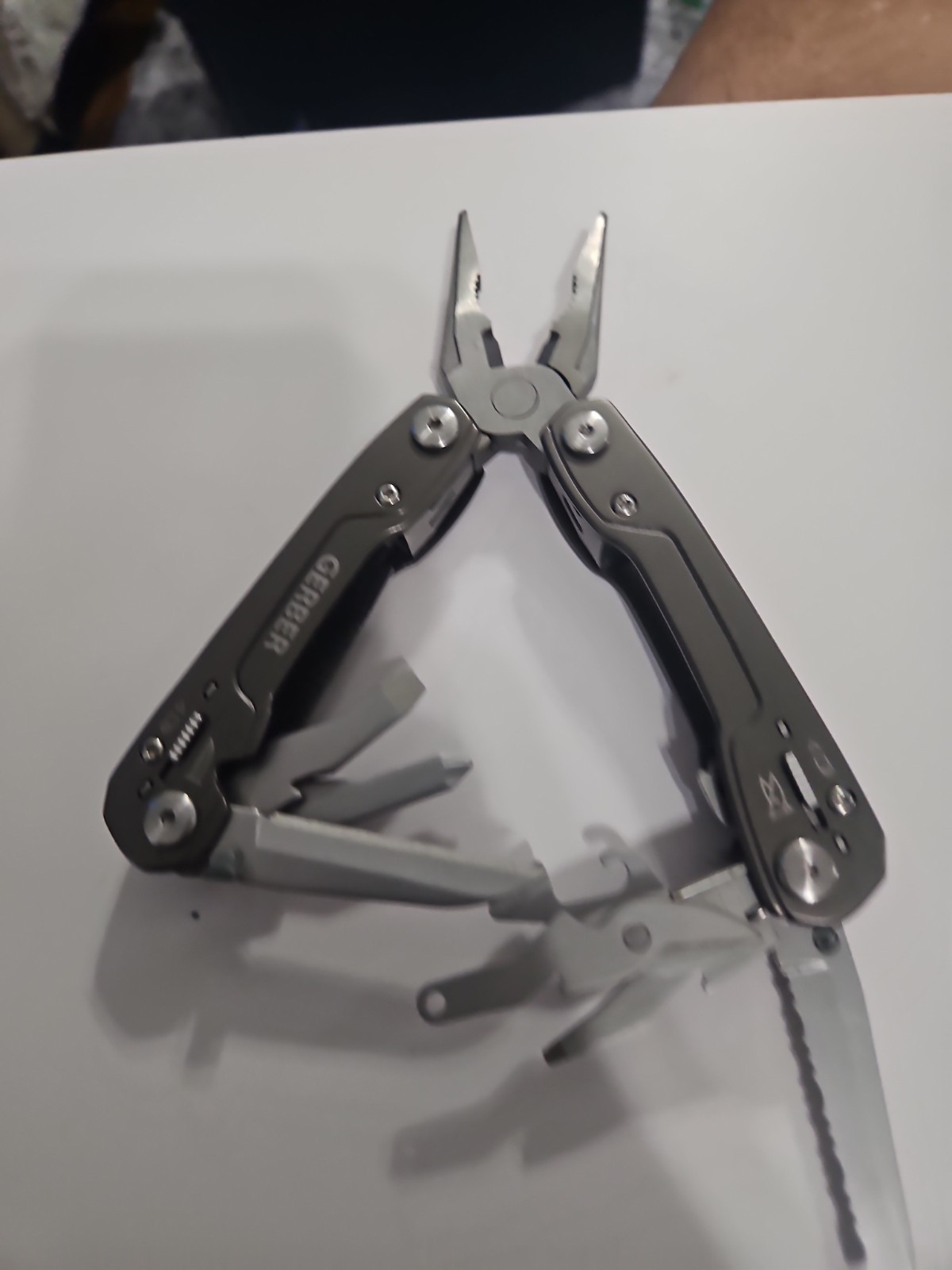 GERBER Resolve Multi Tool Leatherman Pliers Camping Hiking Hunting Titanium Gray