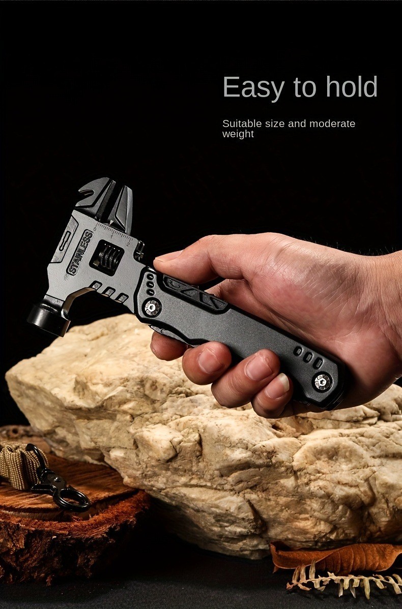 Multi Tool Hammer Adjustable Wrench Foldable Pliers Camping Car Repair Tool