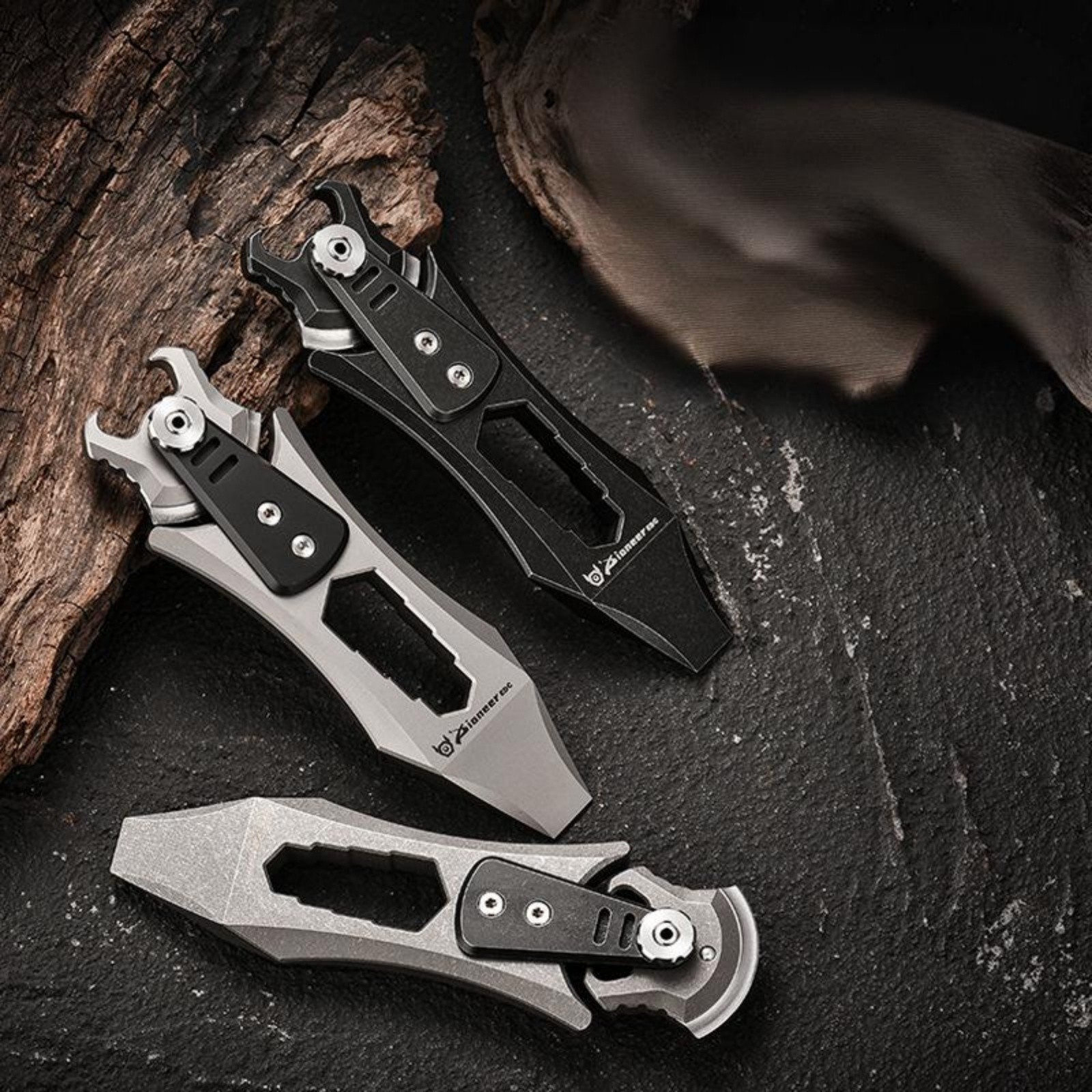 Titanium Alloy EDC Tool Pry Bar Multi Function Bottle Opener Wrench Outdoor