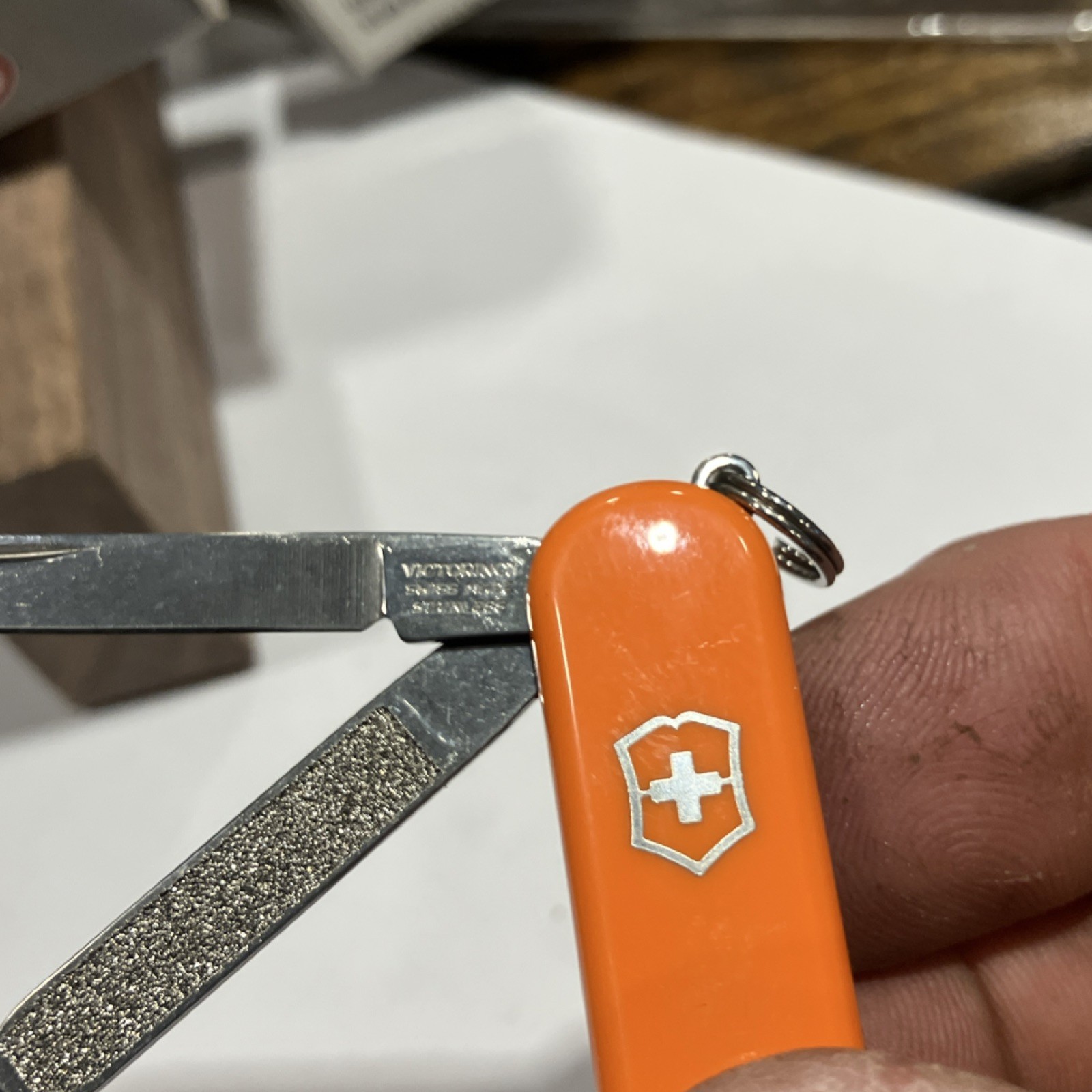 Victorinox Orange Stainless Steel Multi-Tool Knife Scissors Nail File