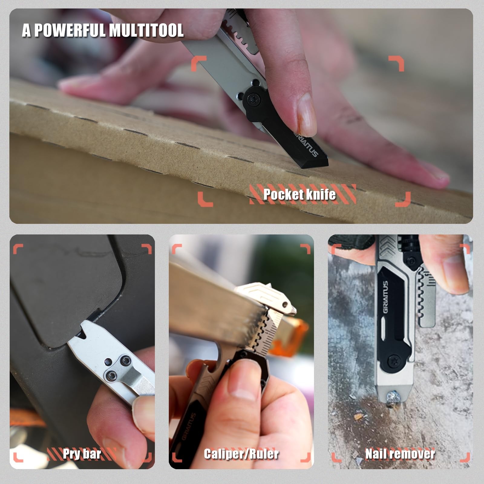 EDC Gear Multitool 7 in-1 Multi Tool with Wrench, Bottle Opener, Car Window B…