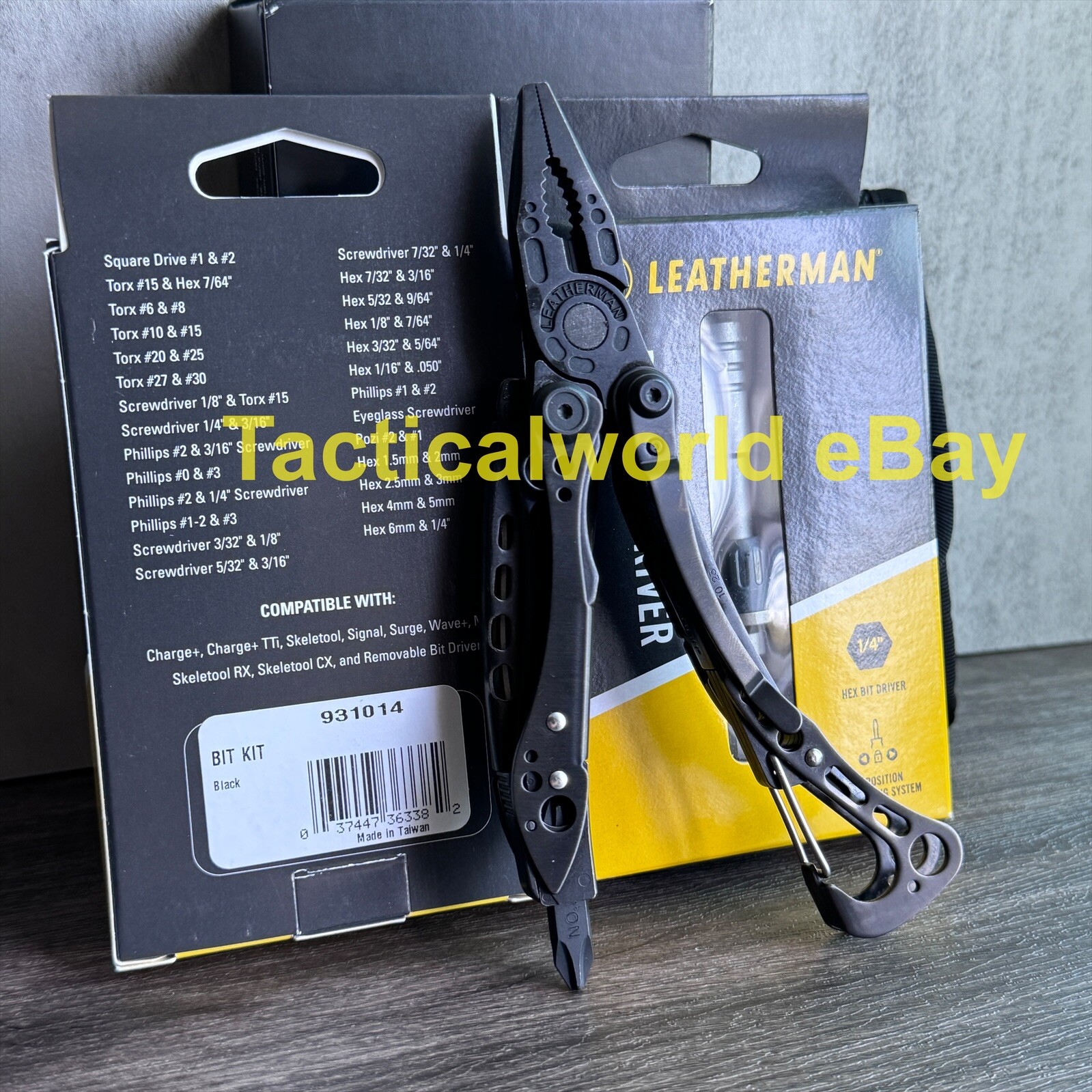 Leatherman Ratchet Driver, Leatherman Skeletool CX Onyx, Bit Kit, Sheath fit ALL