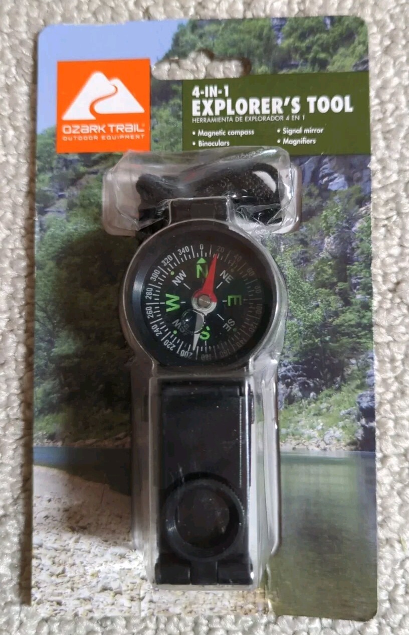 Ozark Trail 4 in 1 Explorer’s Tool Compass Binoculars Signal Mirror Magnifiers24