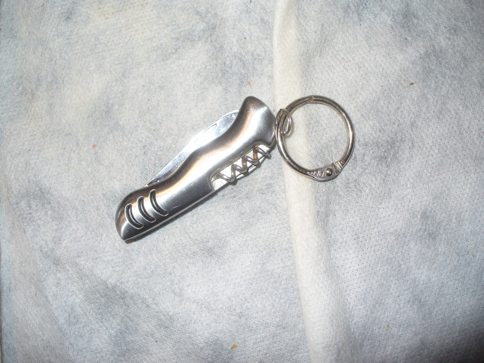 Myron Keychain Multipurpose Tool about 3″ folded Scissors Knife Bottle Opener +