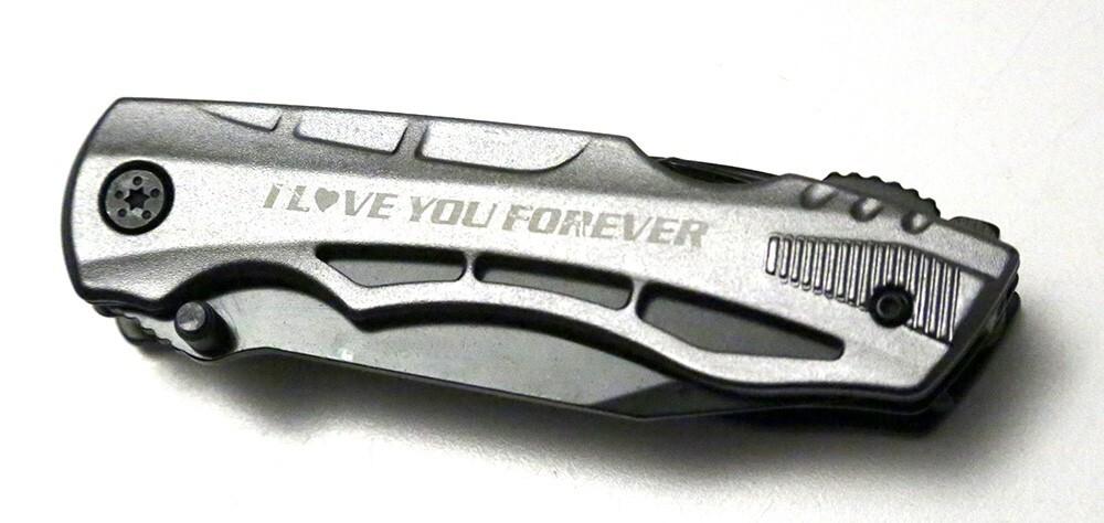 Tikwork multi tool – Knife Gift Set “I love you forever” New Has Sheath and Box