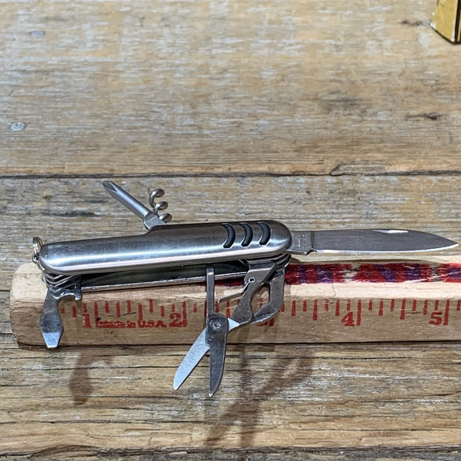 Vintage Stainless Steel, Multi-Tool Pocket Knife, 3″
