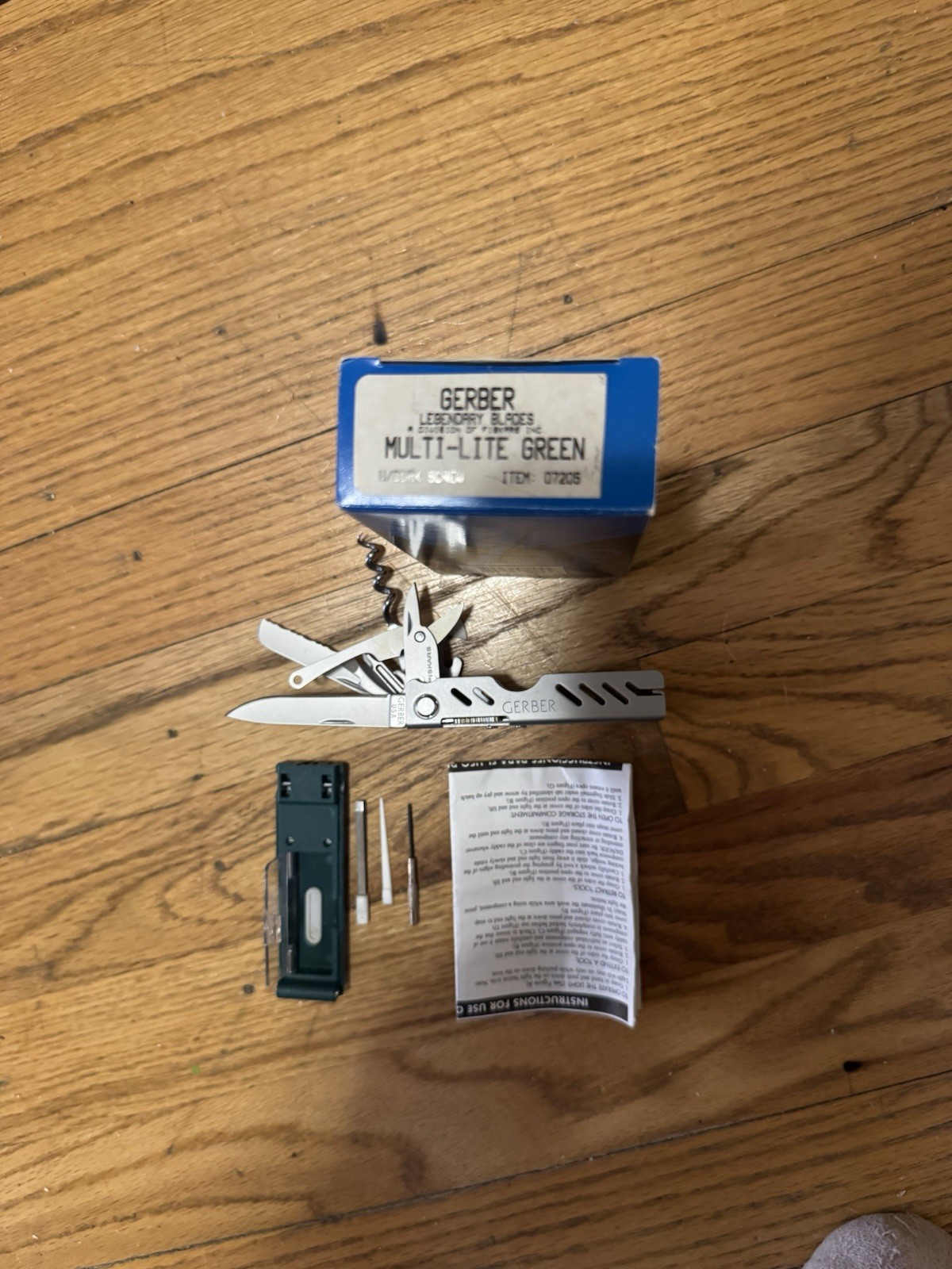 VTG Discontinued Gerber Multi-Lite Green 07205 w/ Box & Insert – Needs Battery