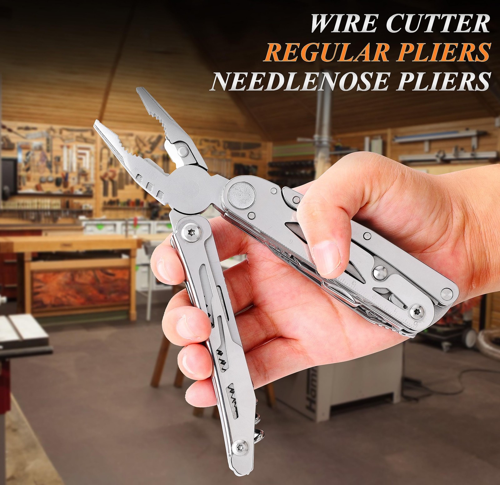 Multitool Folding Pocket Knife Gifts for Men Dad 18 in 1 Campin…