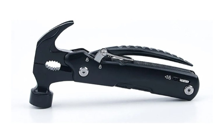 12-in-1 Stainless Steel Multifunctional Claw Hammer Emergency Survival Tool