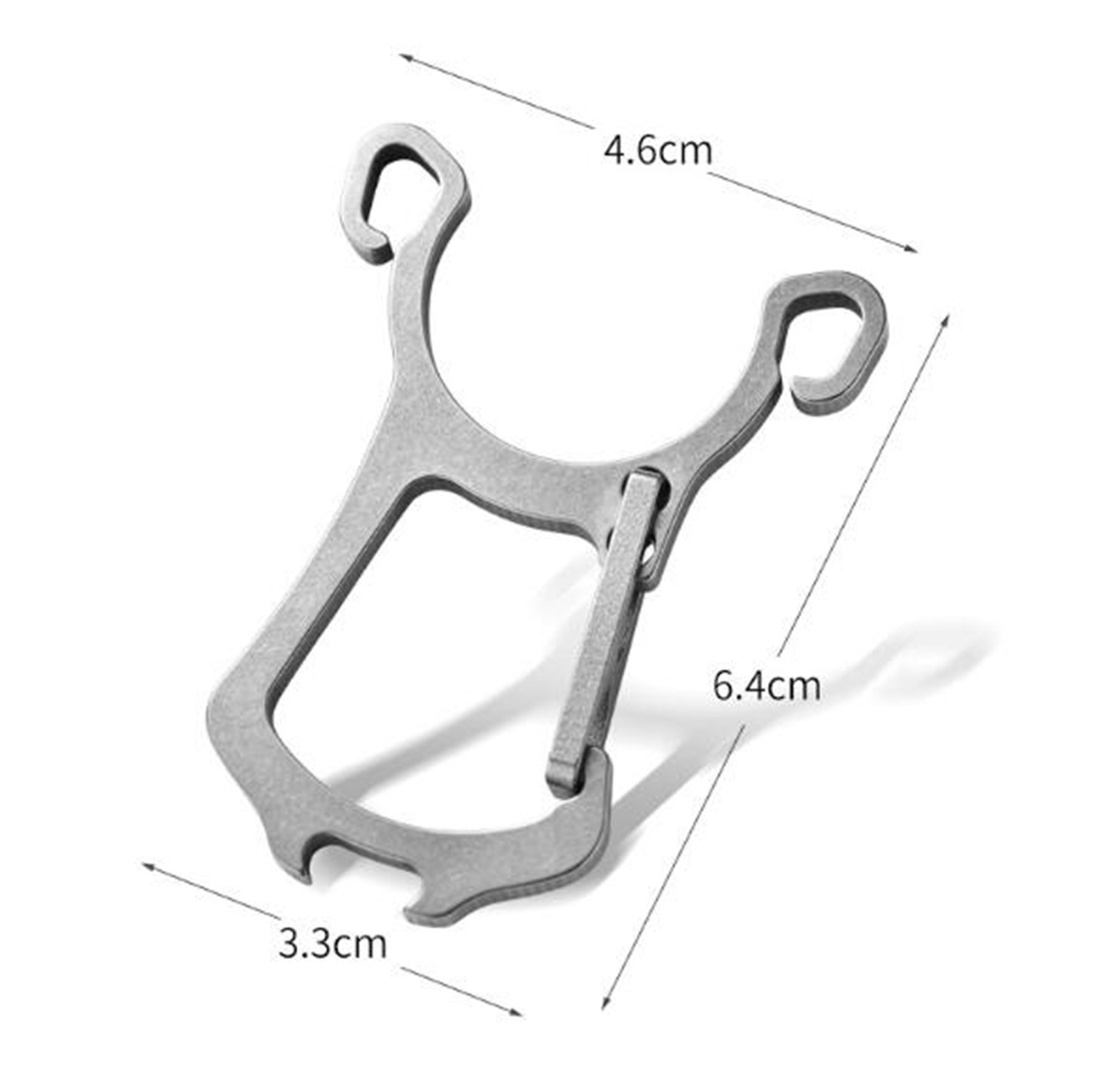 CNC Titanium Alloy Pocket Pry Bar Pendant Mini Crowbar Opener Keychain Multi EDC