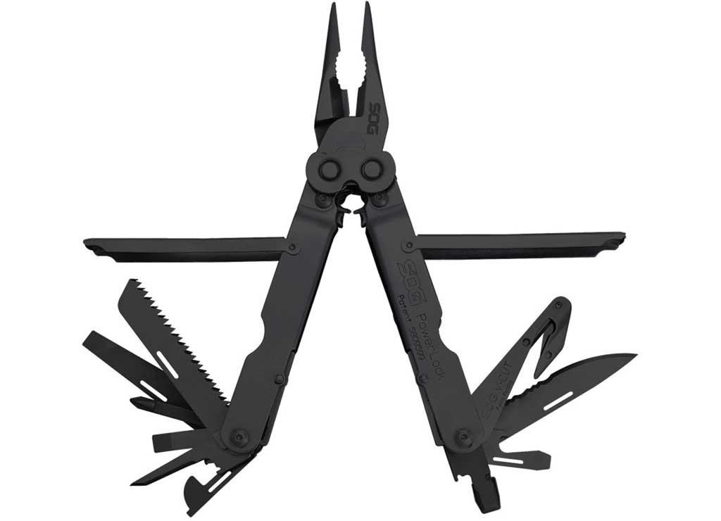 SOG SOG-B63N-CP Powerlock EOD V-Cutter Multi-Tool Black Oxide w/Nylon Sheath