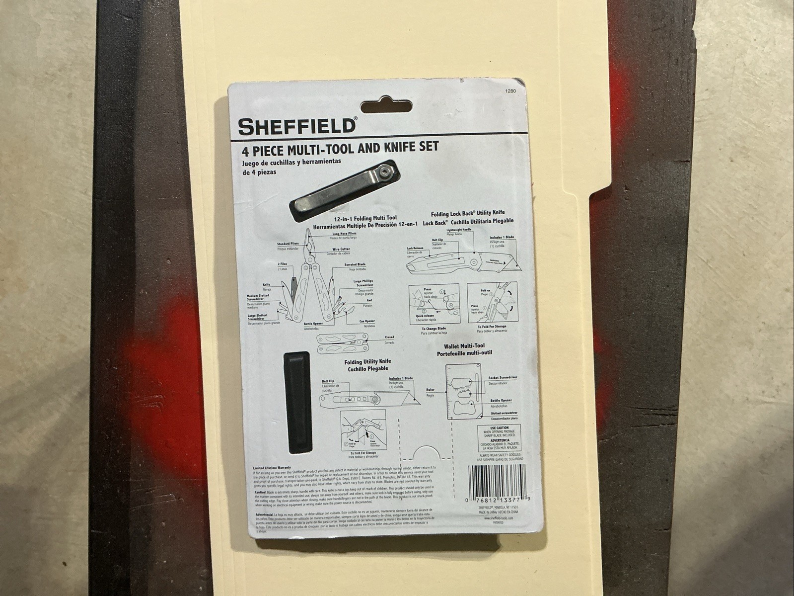 Sheffield 4 Piece Multi-tool & Knife Set