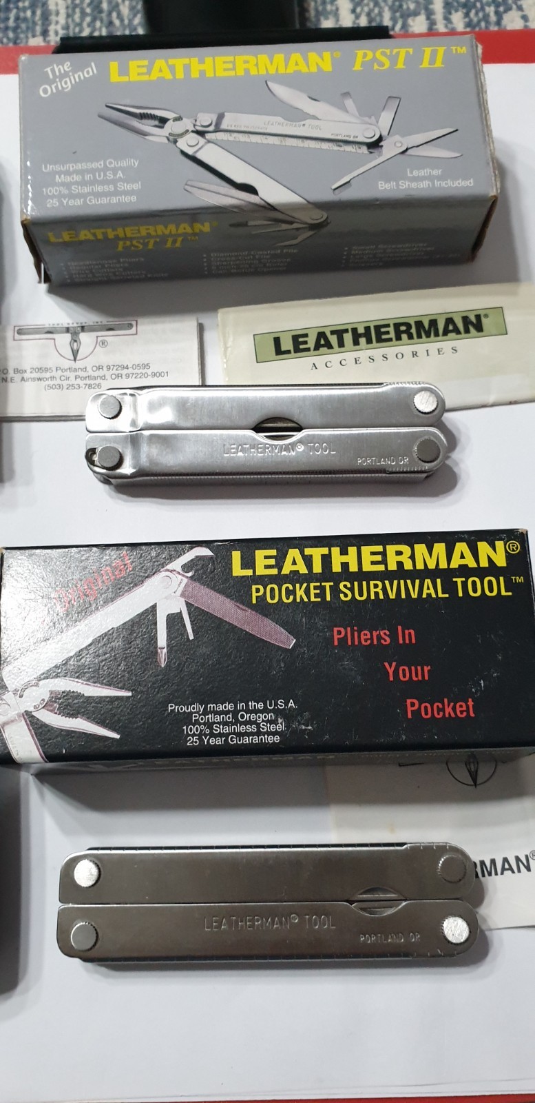 🔥 2X Leatherman PST and PST II Stainless Multi-Tool New in Box Rare Collectable