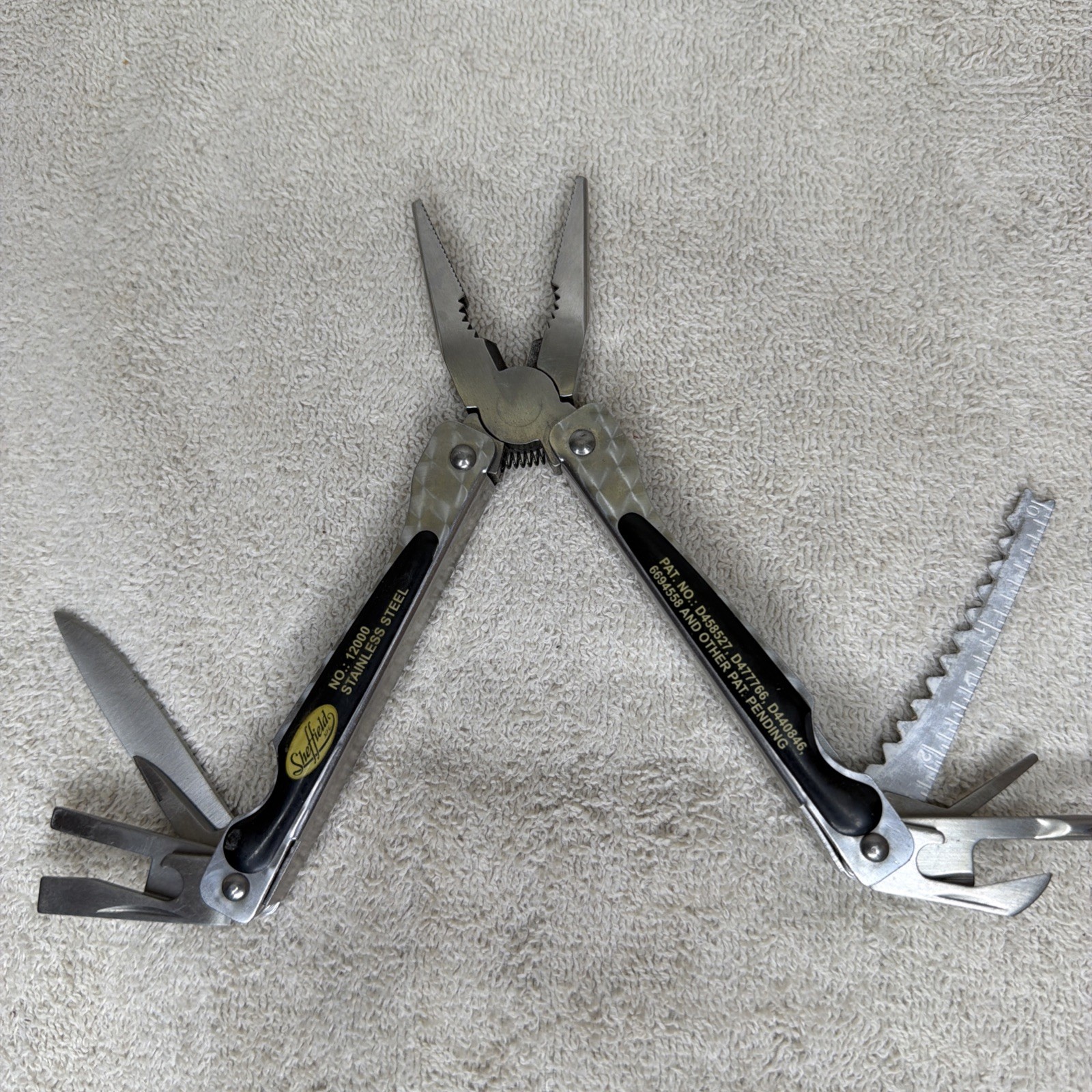 Sheffield No.12000 Stainless Steel Folding Pocket Multi Tool