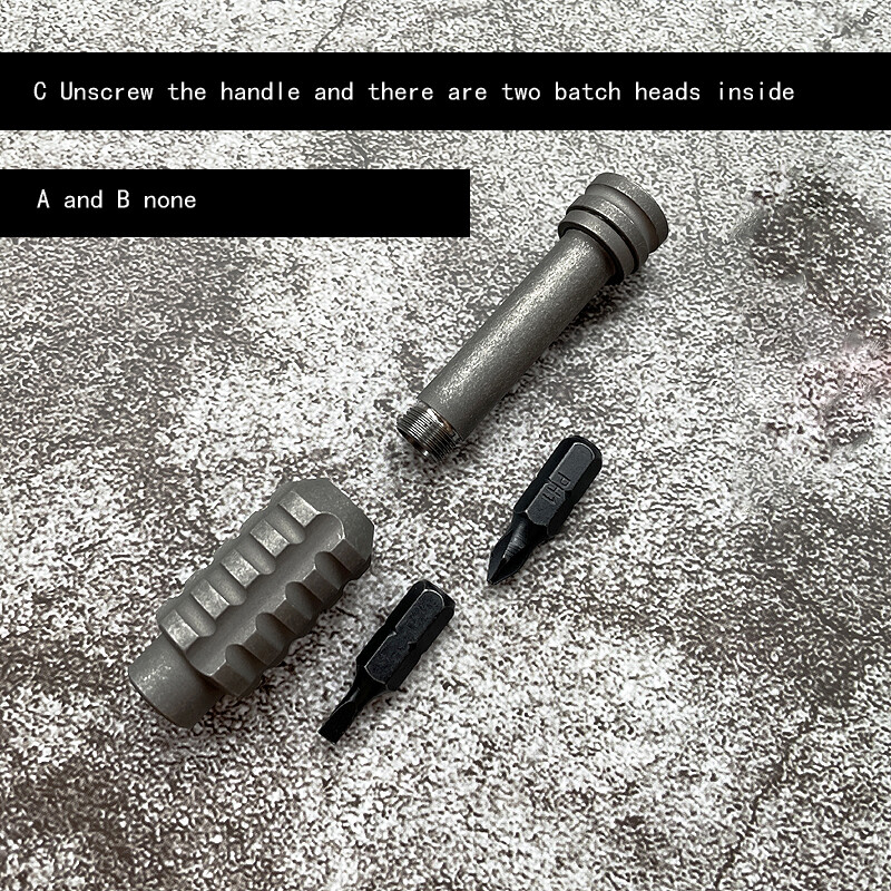 Titanium PEI EDC Screwdriver Gadget Cross Bit Riding Equipment EDC Driver Bit