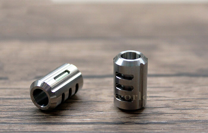 Titanium Alloy Key Knife Parachute Cord Tool Lanyard Bead DIY KeyChain Pendant