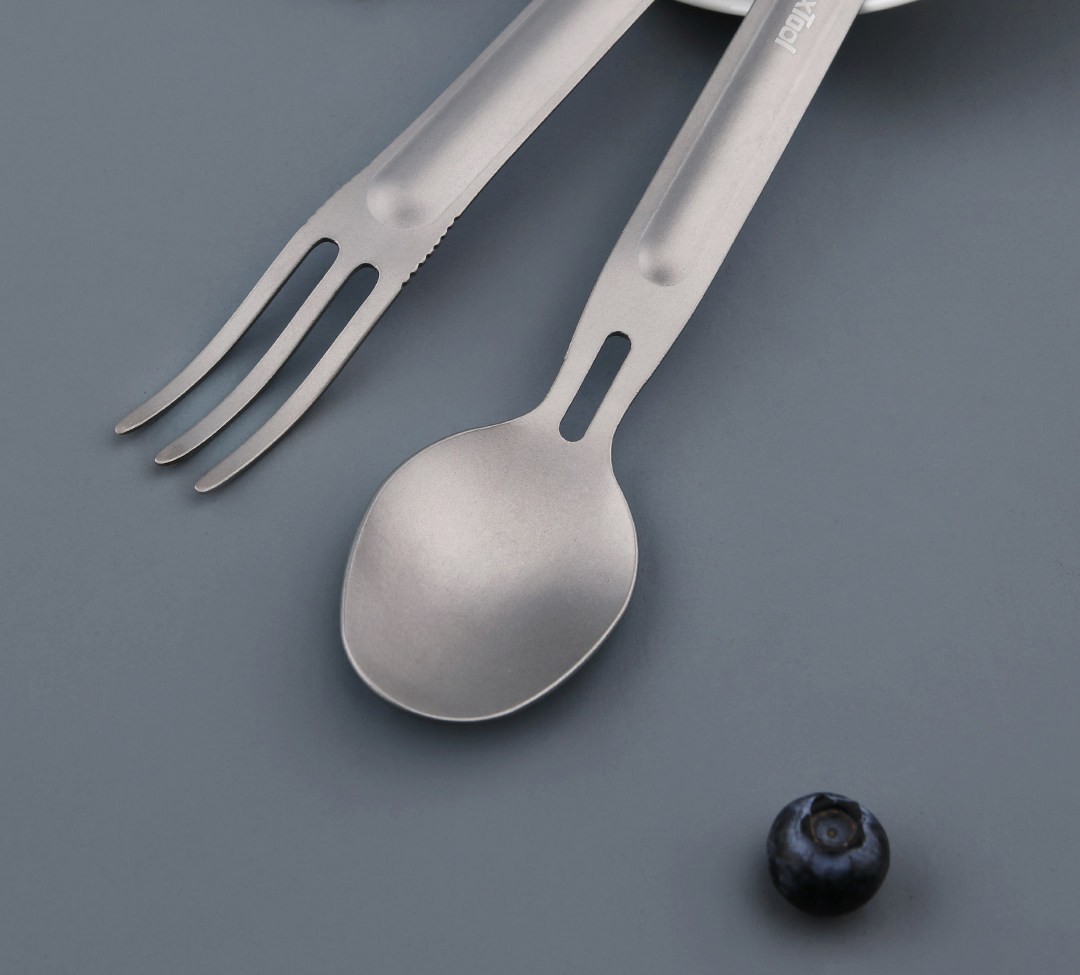 Stainless Steel Camping Spork Set Fork Spoon Outdoor Picnic Travel Utensils
