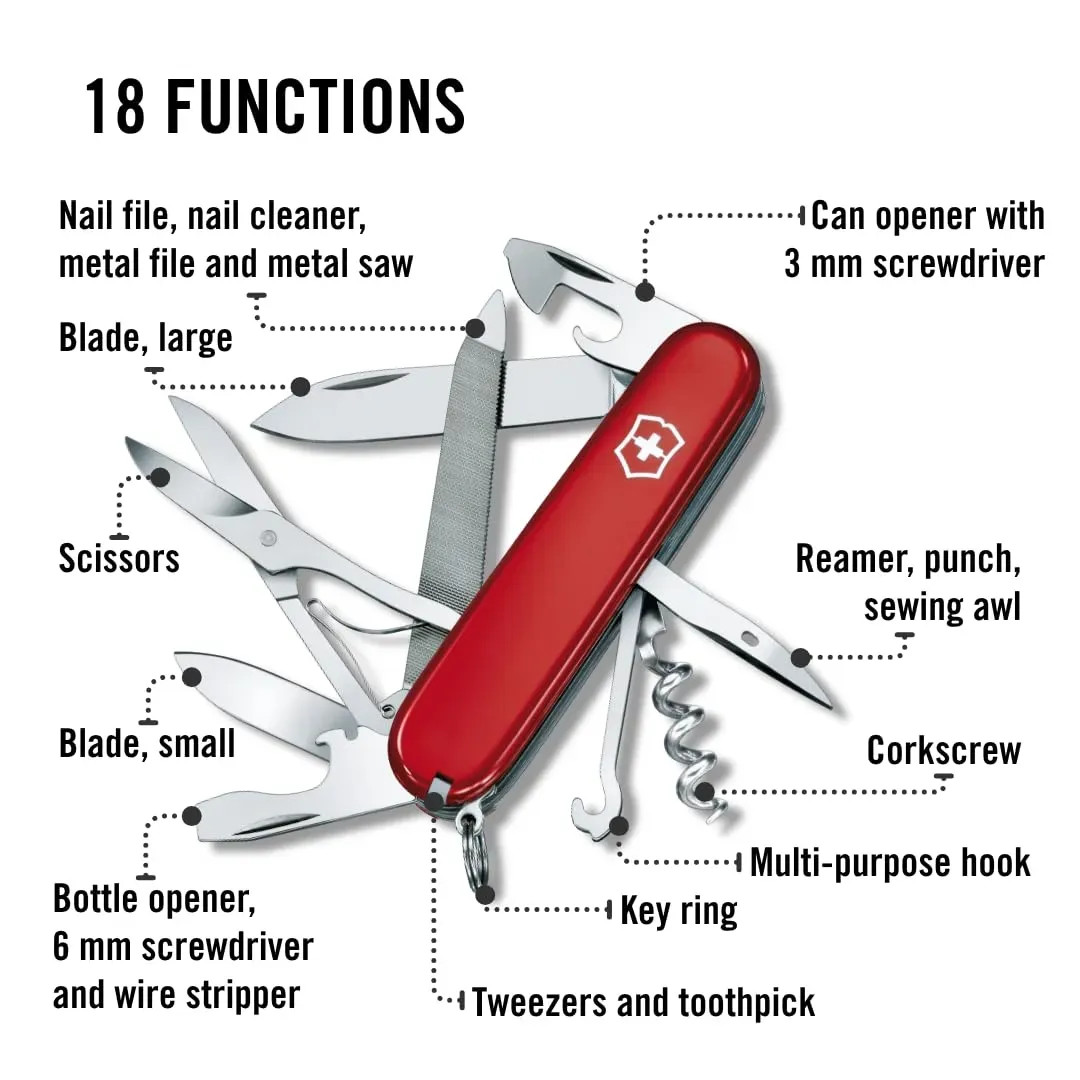 Japan NEW VICTORINOX Mountaineer Swiss Army Knife Multi-Tool Red 19 Functions