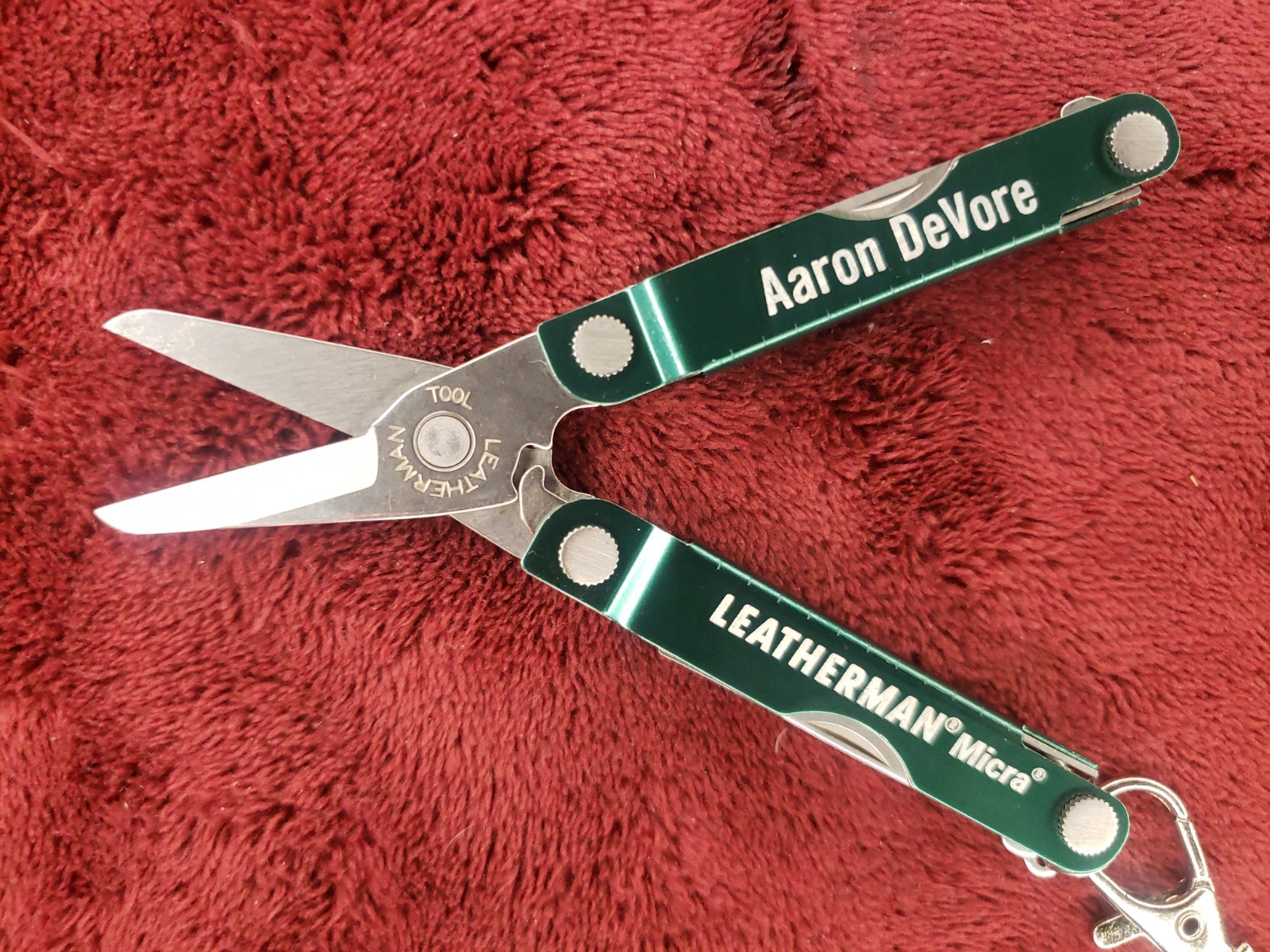 Leatherman Micra Green Multitool Aaron DeVore print